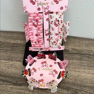 Piper K | Cherry 🍒 & Watermelon 🍉 Hair Clip Set